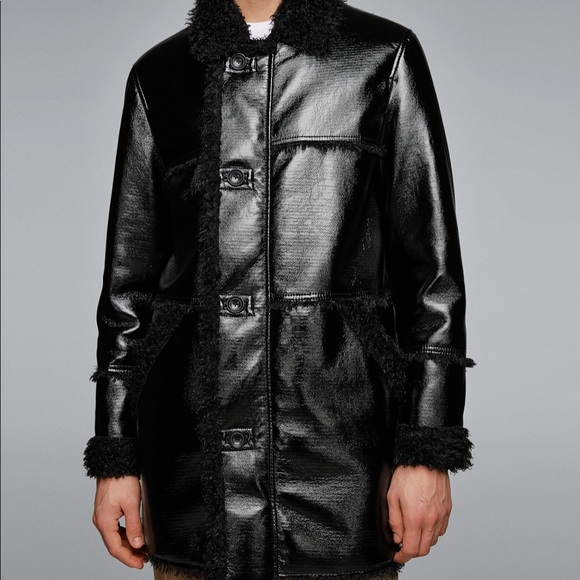 NWT Zara Shiny Coat - Picture 6 of 8